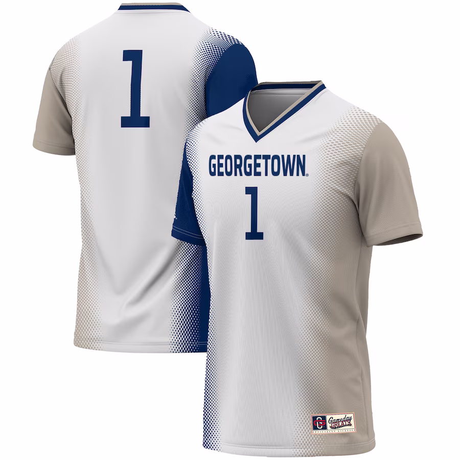#1 Georgetown Hoyas GameDay Greats Youth  Lightweight Women's Soccer Jersey - White - Puhuasuan