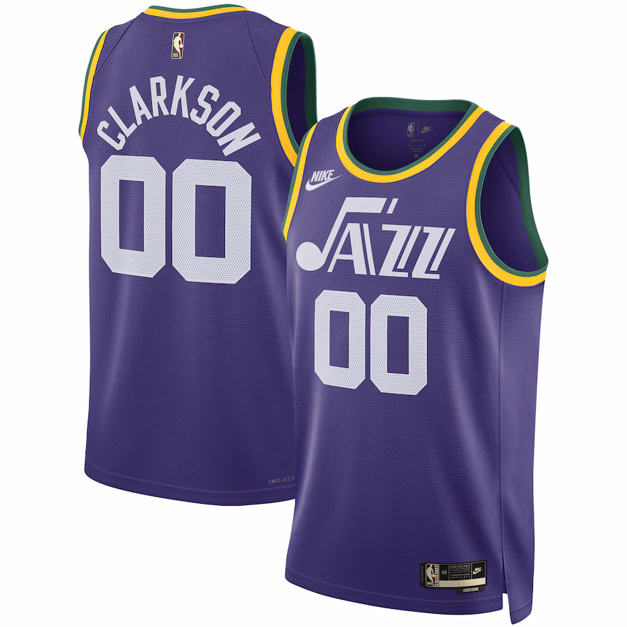 Unisex Utah Jazz Jordan Clarkson Nike Purple Swingman Replica Jersey - Classic Edition - Puhuasuan