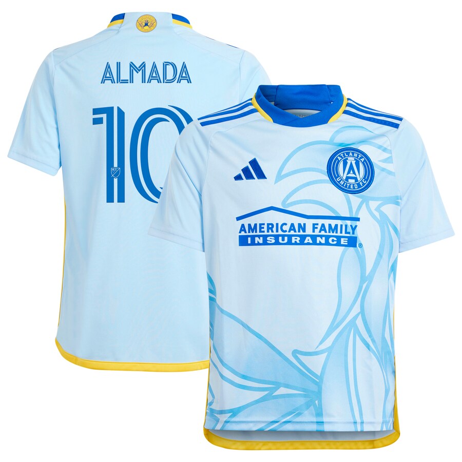 Youth Atlanta United FC Thiago Almada adidas Light Blue 2024 The Resurgens Kit Replica Player Jersey - Puhuasuan