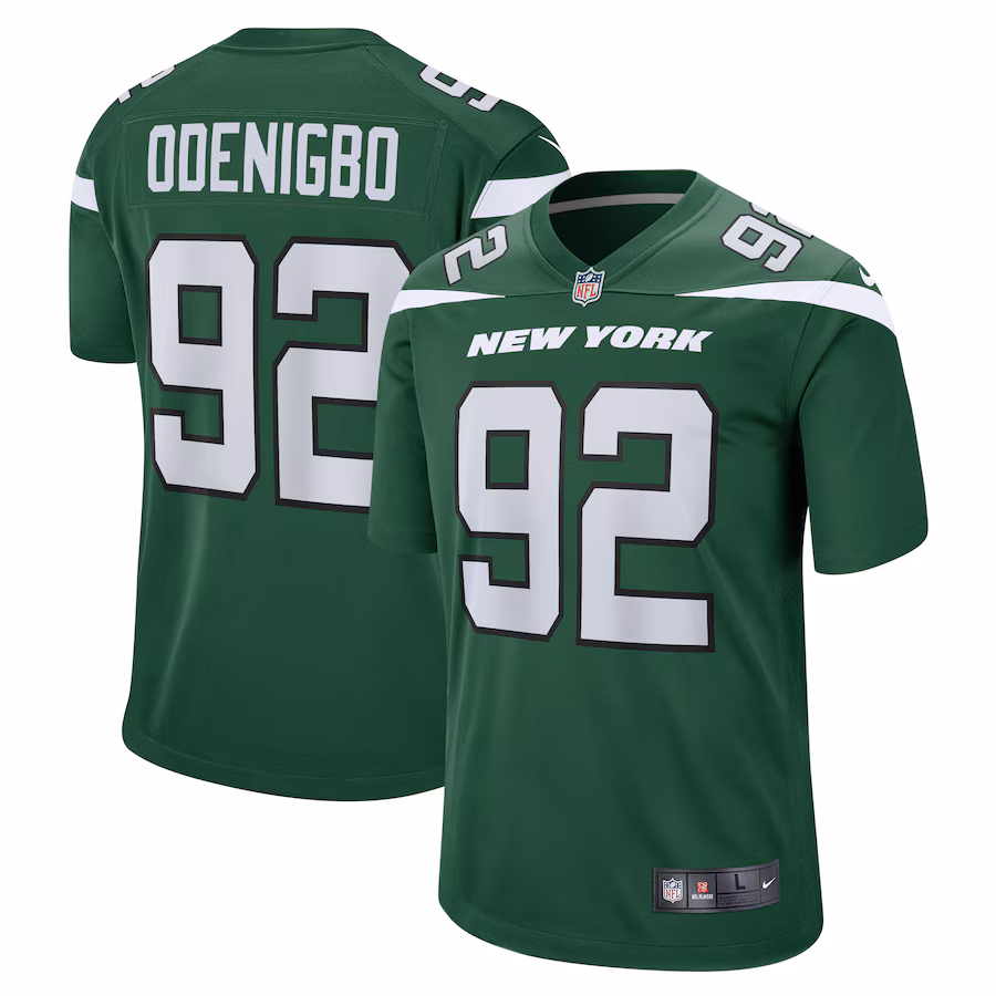 Men's New York Jets Ifeadi Odenigbo Nike Gotham Green  Game Jersey - Puhuasuan