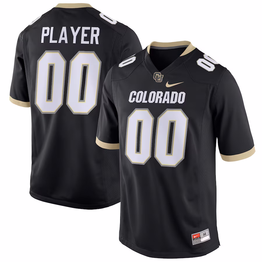 Colorado Buffaloes Nike Pick-A-Player NIL Replica Football Jersey - Black - Puhuasuan