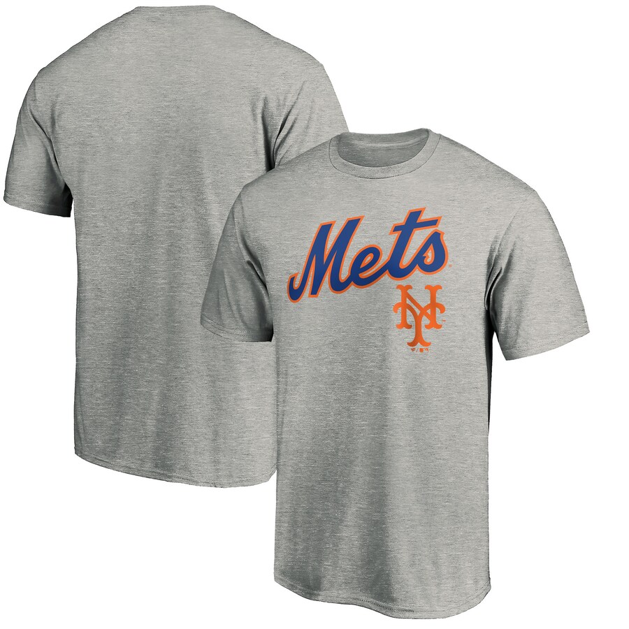 Men's New York Mets Heather Gray Team Wahconah T-Shirt - Puhuasuan