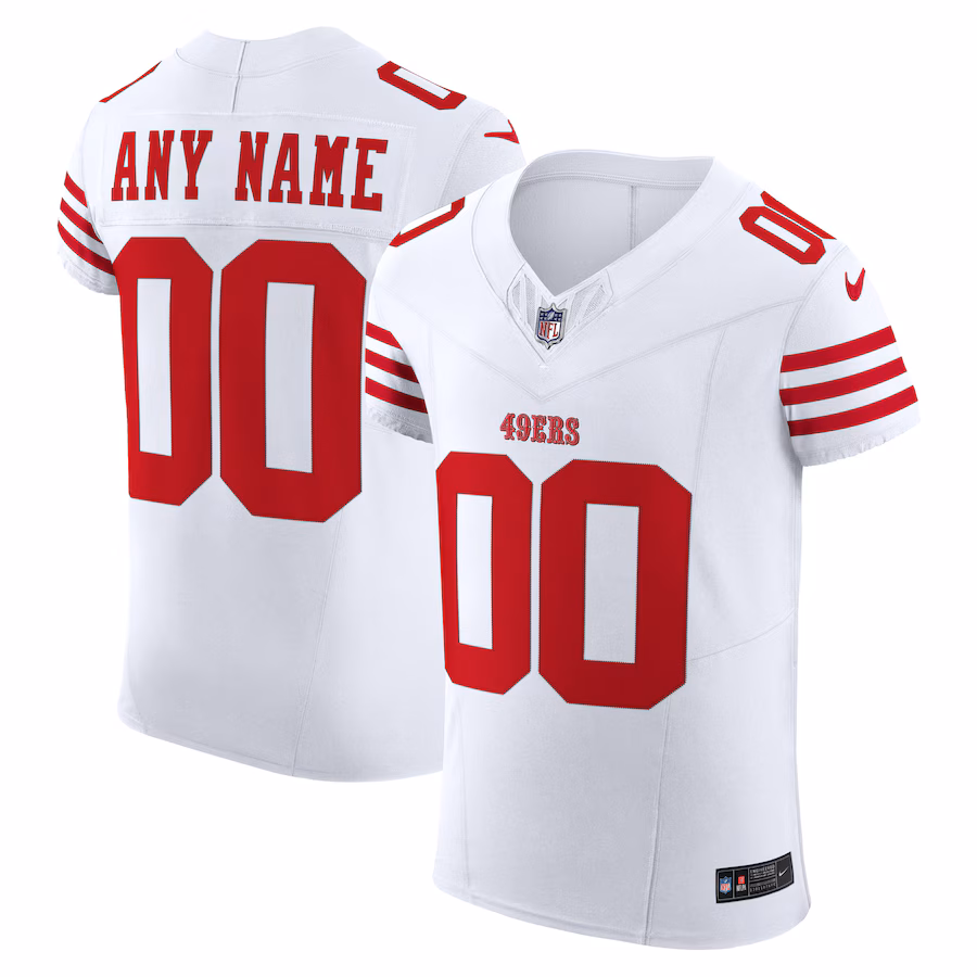 Men's San Francisco 49ers Nike White Vapor F.U.S.E. Elite Custom Jersey - Puhuasuan