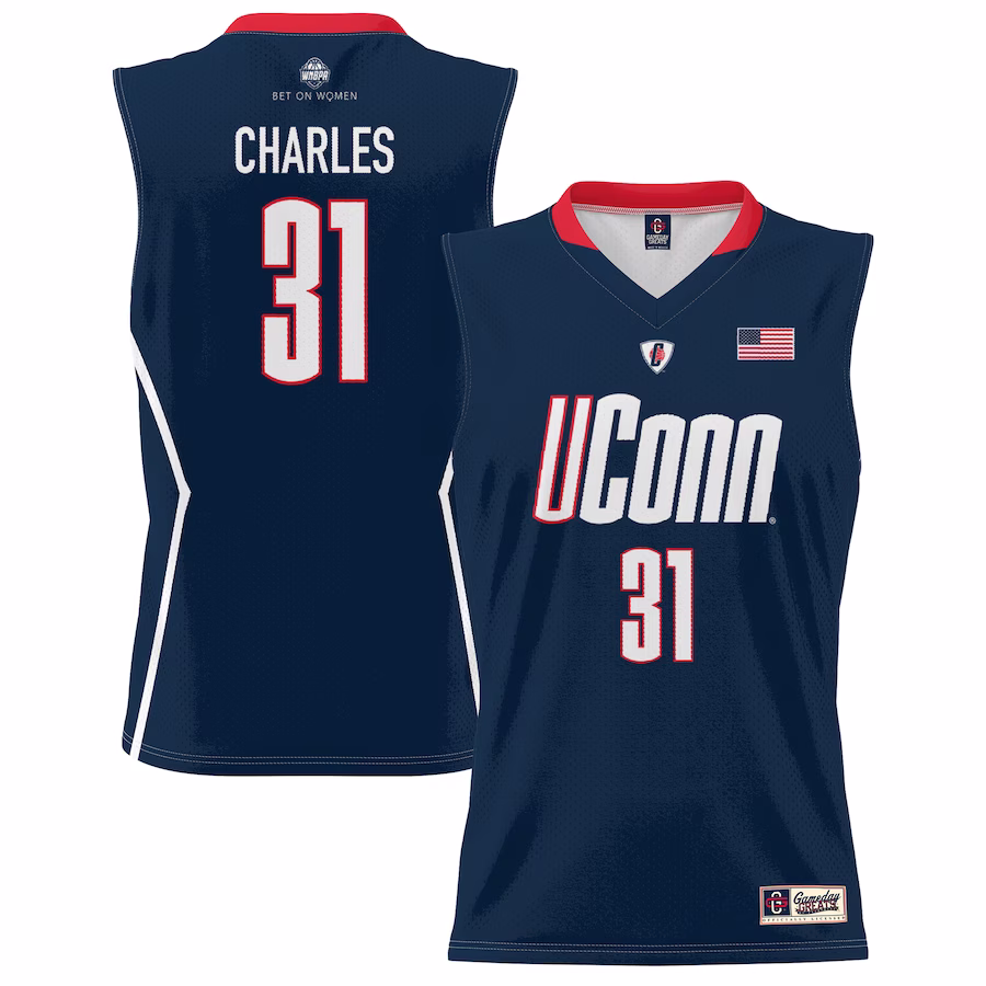 Tina Charles UConn Huskies GameDay Greats Unisex Lightweight Basketball Alumni Jersey - Navy - Puhuasuan