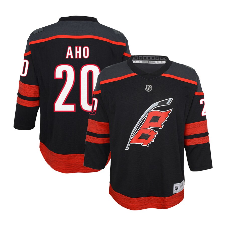 Youth Carolina Hurricanes Sebastian Aho Black Home Replica Player Jersey - Puhuasuan