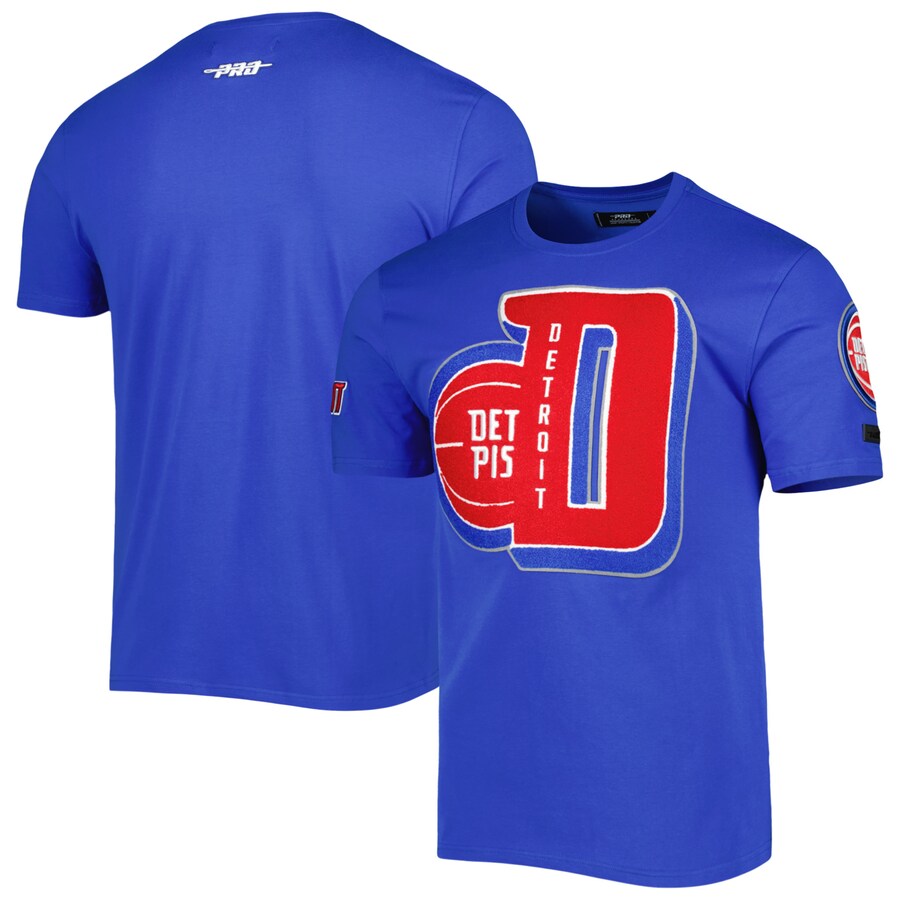 Men's Detroit Pistons Pro Standard Blue Mash Up Capsule T-Shirt - Puhuasuan