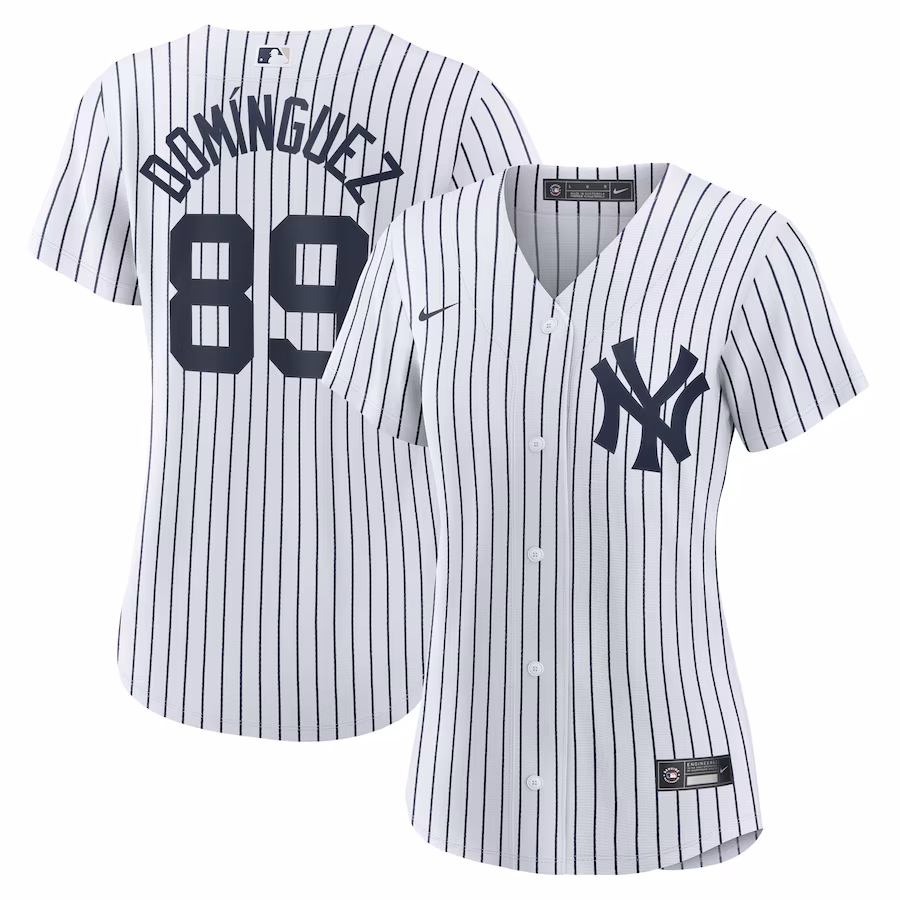 Women's New York Yankees Jasson Dominguez Nike White Home Official Replica Player Jersey - Puhuasuan