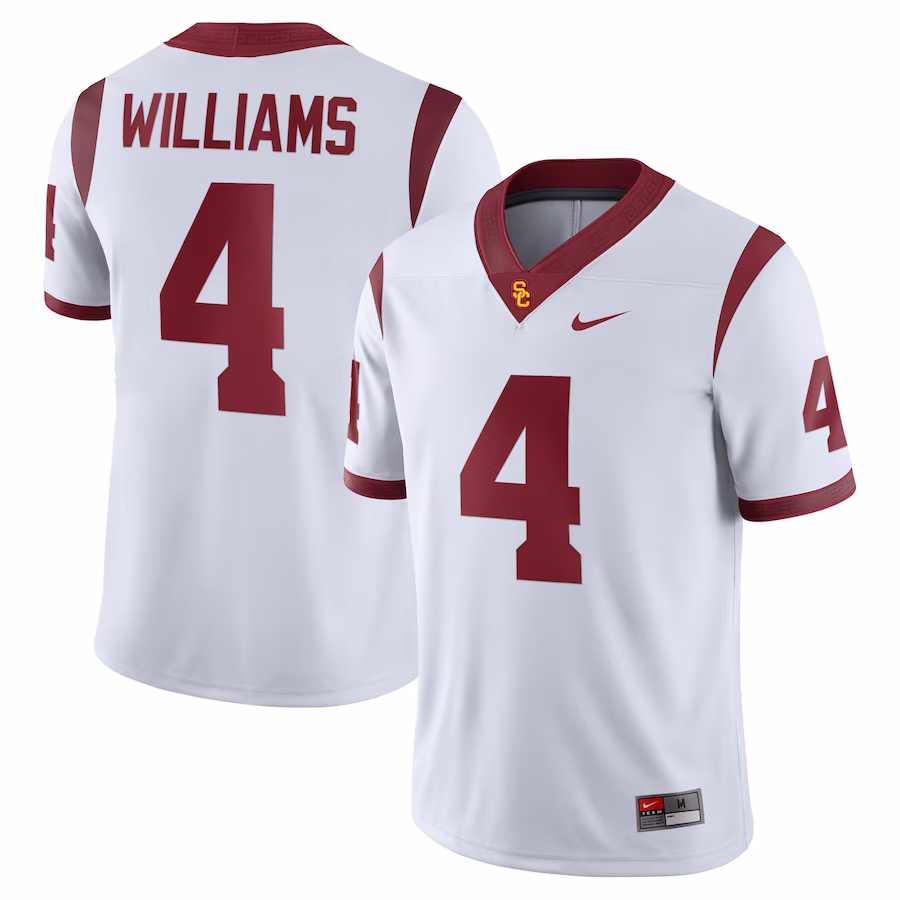 Mario Williams USC Trojans Nike NIL Football Replica Jersey - White - Puhuasuan