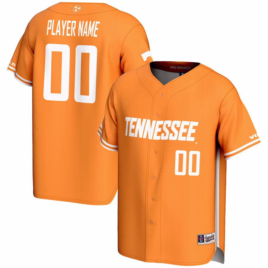 Tennessee Volunteers GameDay Greats Youth NIL Pick-A-Player Lightweight Baseball Jersey - Tennessee Orange - Puhuasuan