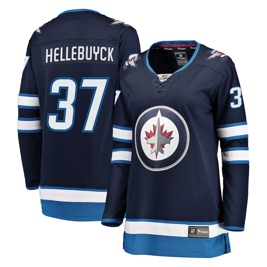 Women's Winnipeg Jets Connor Hellebuyck Fanatics Navy Breakaway Jersey - Puhuasuan