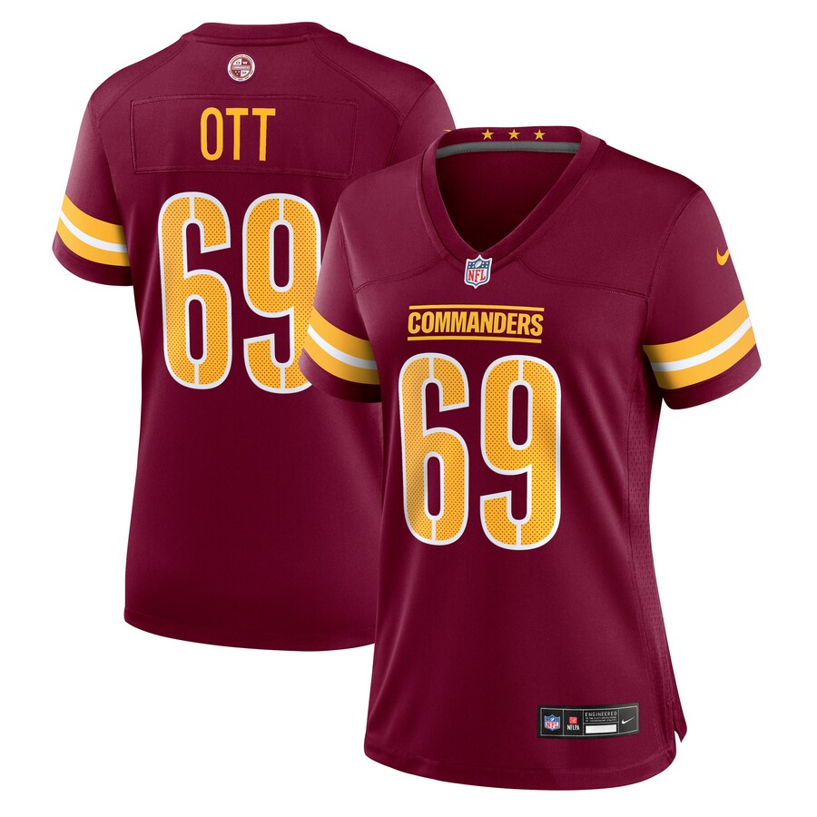 Women's Washington Commanders Tyler Ott Nike Burgundy Game Jersey - Puhuasuan