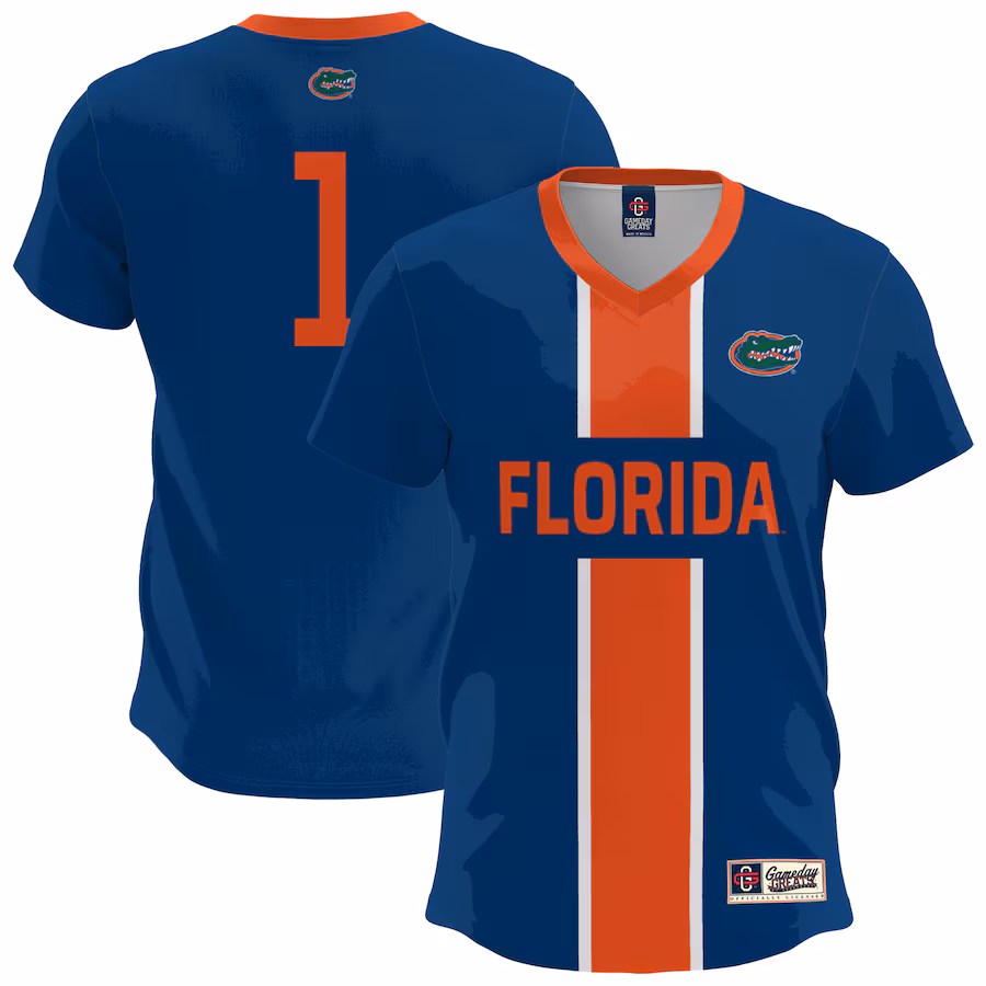 Men's GameDay Greats  Royal Florida Gators Lightweight Soccer Fashion Jersey - Puhuasuan