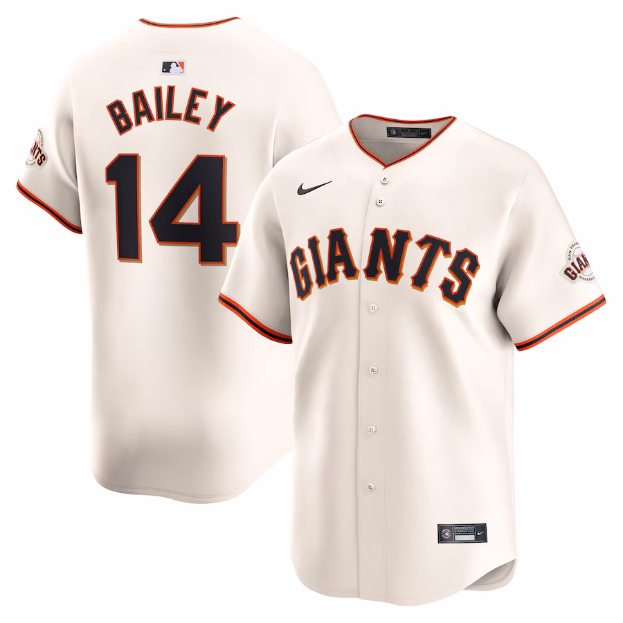 Men's San Francisco Giants Patrick Bailey Nike Cream Home Limited Player Jersey - Puhuasuan