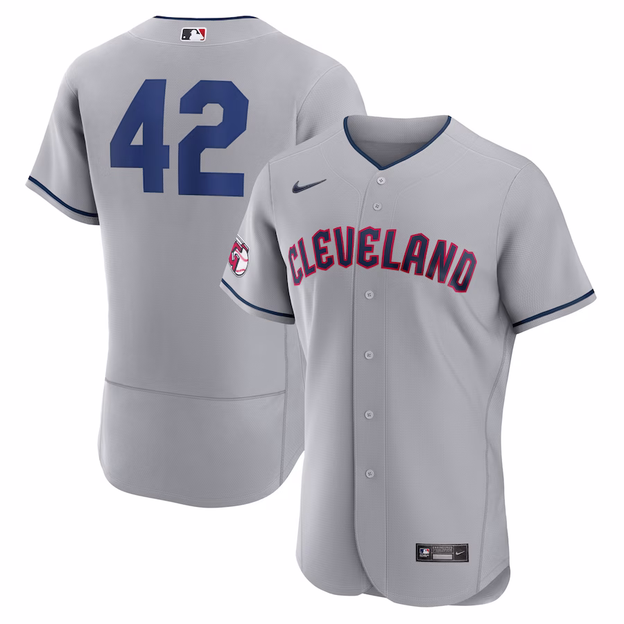 Men's Cleveland Guardians Nike Gray 2023 Jackie Robinson Day Authentic Jersey - Puhuasuan