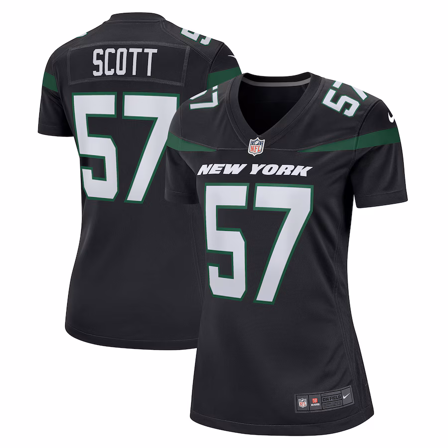 Women's New York Jets Bart Scott Nike Black Retired Player Jersey - Puhuasuan