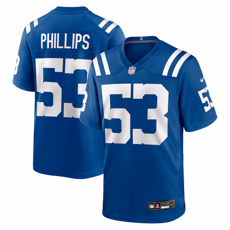 Men's Indianapolis Colts Jacob Phillips Nike Royal Team Game Jersey - Puhuasuan