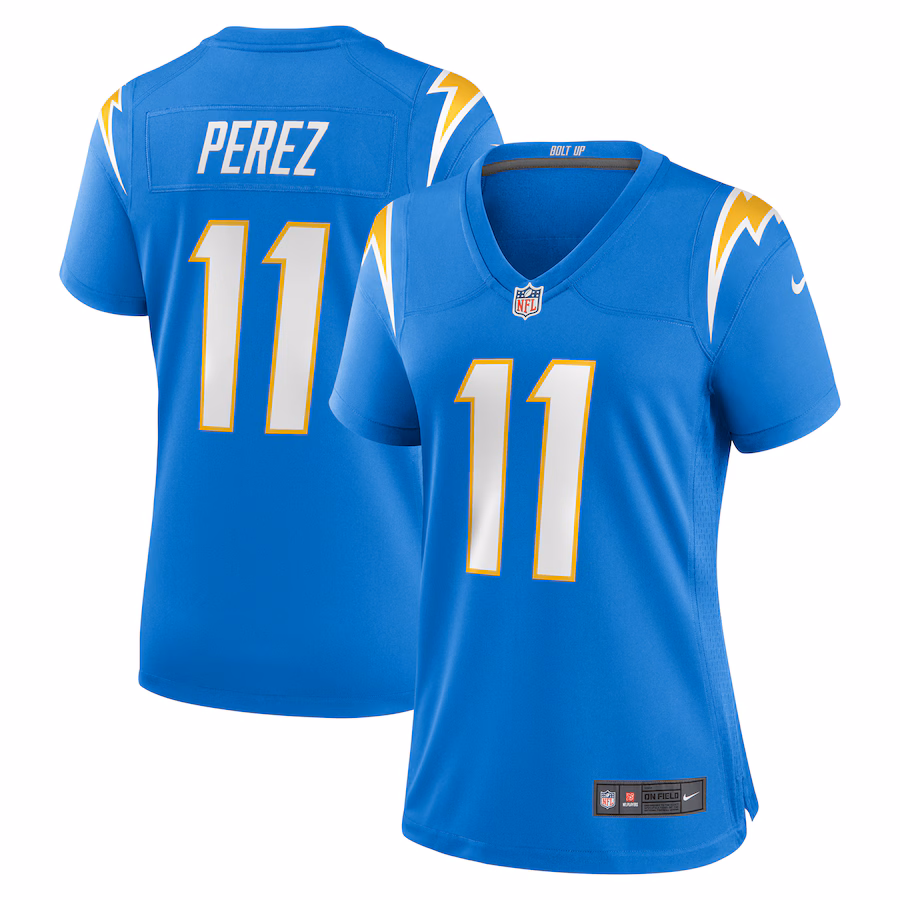 Women's Los Angeles Chargers Luis Perez Nike Powder Blue Team Game Jersey - Puhuasuan