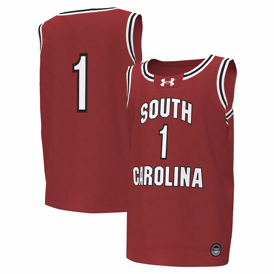 #1South Carolina Gamecocks Under Armour Youth Replica Basketball Jersey - Garnet - Puhuasuan