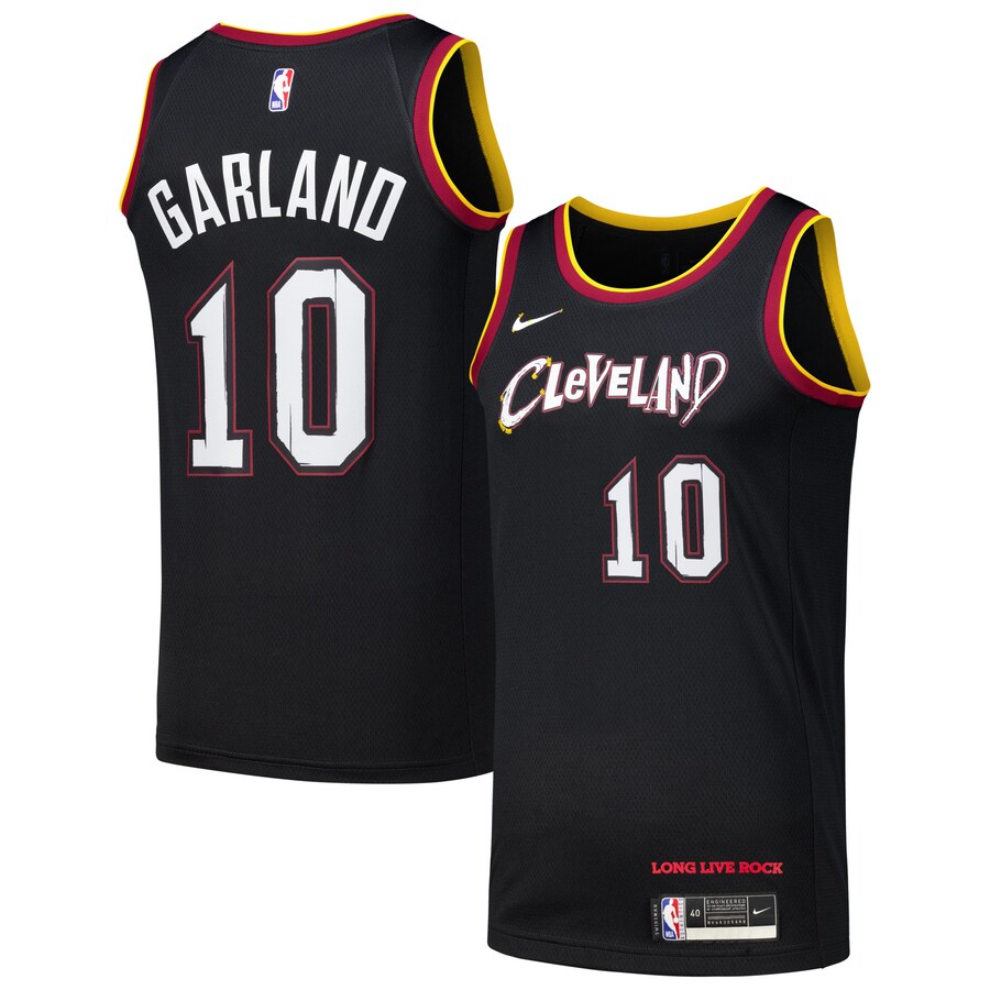Men's Cleveland Cavaliers Darius Garland Nike Black Swingman Player Jersey - City Edition - Puhuasuan