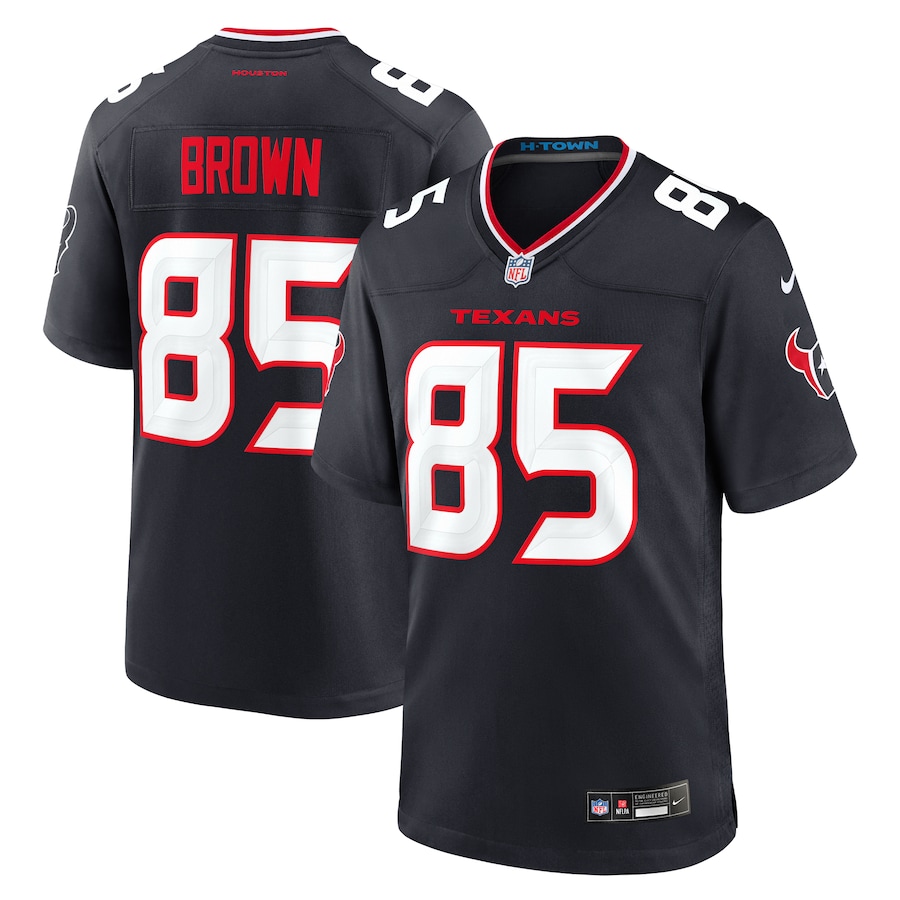 Men's Houston Texans Noah Brown Nike  Navy Team Game Jersey - Puhuasuan