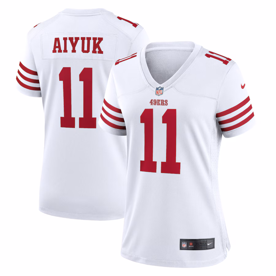 Women's San Francisco 49ers Brandon Aiyuk Nike White Player Jersey - Puhuasuan