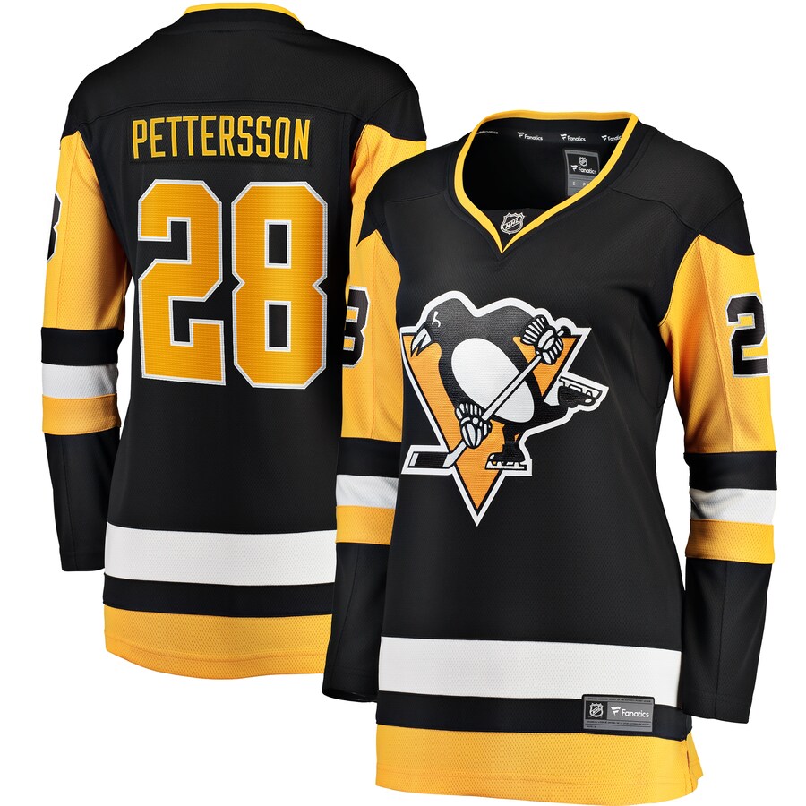 Women's Pittsburgh Penguins Marcus Pettersson Fanatics Branded Black Home Breakaway Player Jersey - Puhuasuan