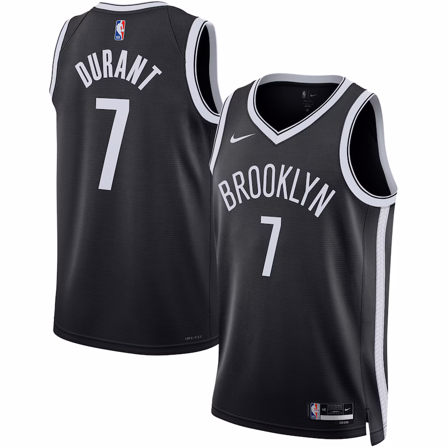 Unisex Brooklyn Nets Kevin Durant Nike Black Swingman Jersey - Icon Edition - Puhuasuan