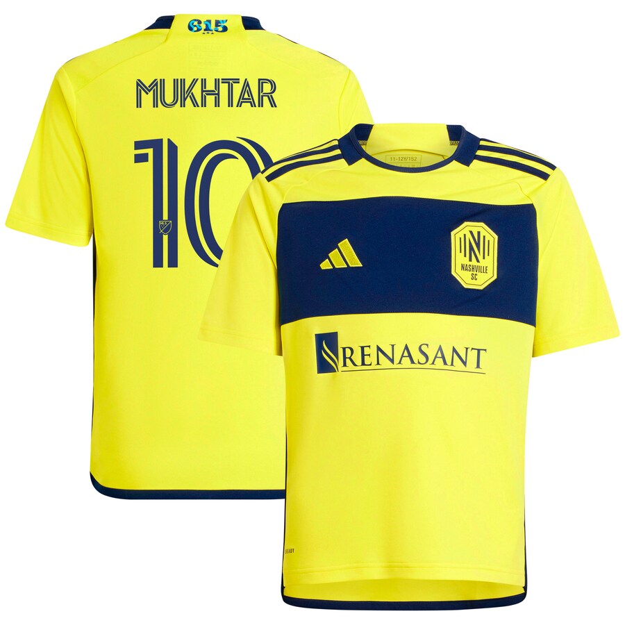 Youth Nashville SC Hany Mukhtar adidas Yellow 2024 The 615 Kit Replica Player Jersey - Puhuasuan