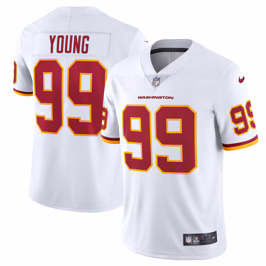 Men's Washington Football Team Chase Young Nike White Vapor Limited Jersey - Puhuasuan