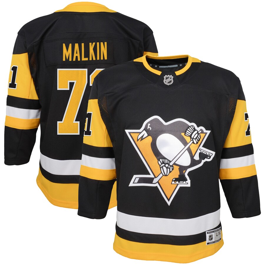 Youth Pittsburgh Penguins Evgeni Malkin Black Home Premier Player Jersey - Puhuasuan