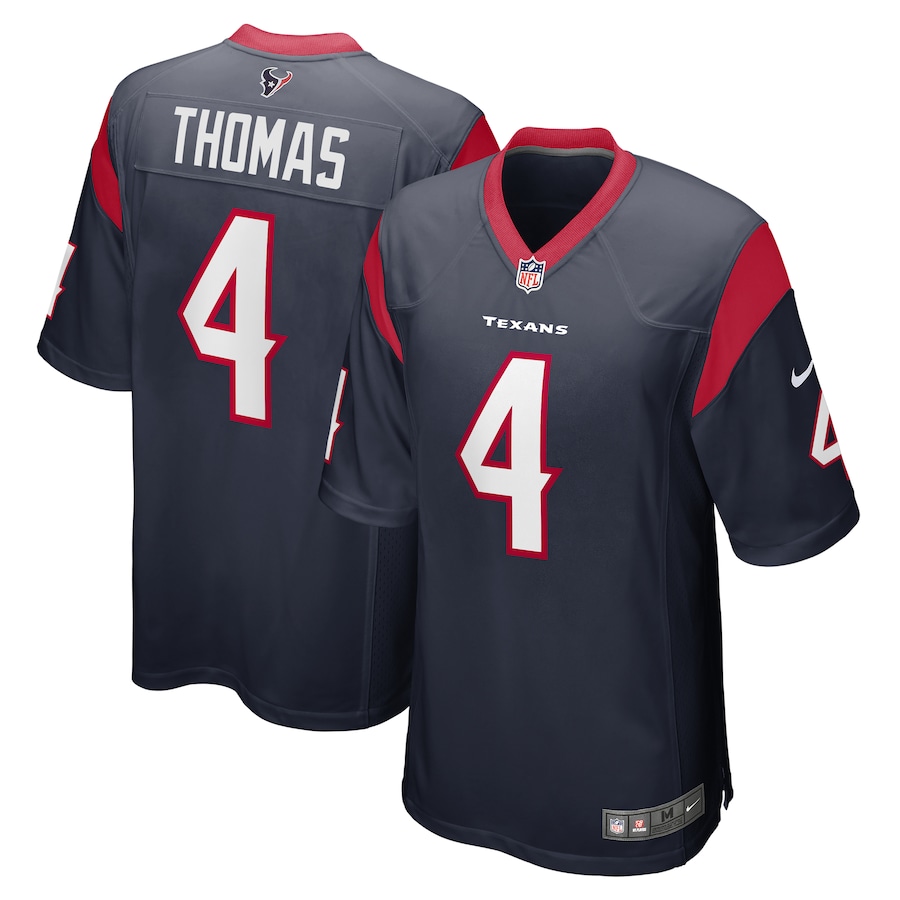 Men's Houston Texans Tavierre Thomas Nike Navy Team Game Jersey - Puhuasuan
