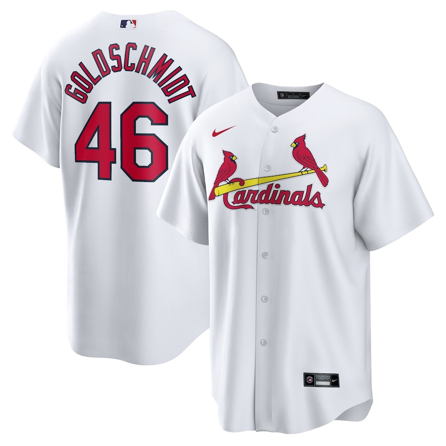 Men's St. Louis Cardinals Paul Goldschmidt Nike White Home Replica Player Name Jersey - Puhuasuan