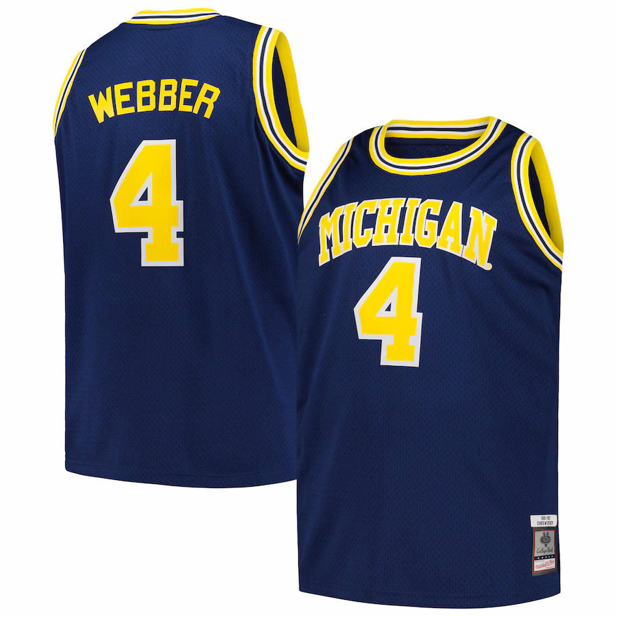 Chris Webber Michigan Wolverines Mitchell & Ness 1991/92 Big & Tall Swingman Jersey - Navy - Puhuasuan