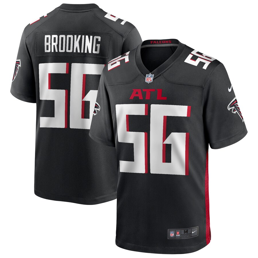 Men's Atlanta Falcons Keith Brooking Nike Black Game Retired Player Jersey - Puhuasuan