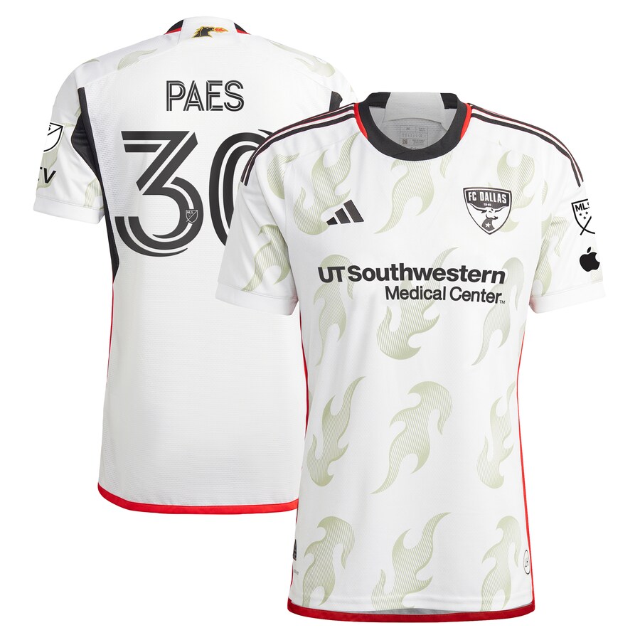 Men's FC Dallas Maarten Paes adidas White 2024 Burn Baby Burn Authentic Player Jersey - Puhuasuan