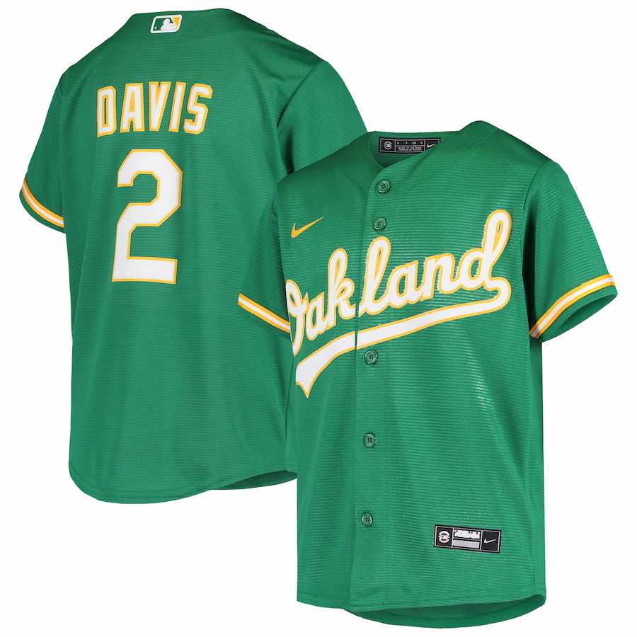 Youth Oakland Athletics Khris Davis Nike Green Alternate Replica Jersey - Puhuasuan