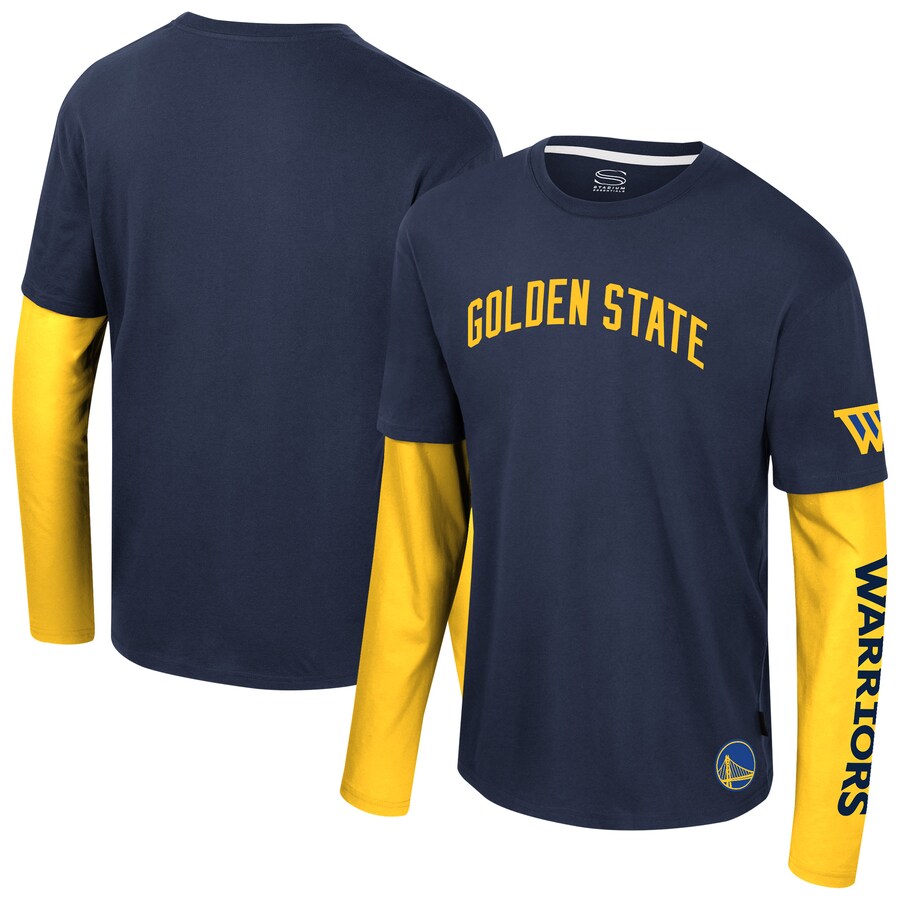Unisex Golden State Warriors Stadium Essentials Navy Spectator 2fer Long Sleeve  T-Shirt - Puhuasuan