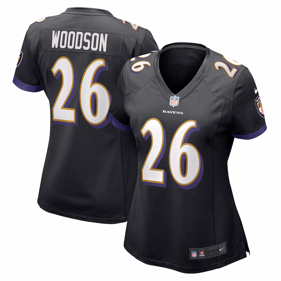 Women's Baltimore Ravens Rod Woodson Nike Black Retired Player Jersey - Puhuasuan