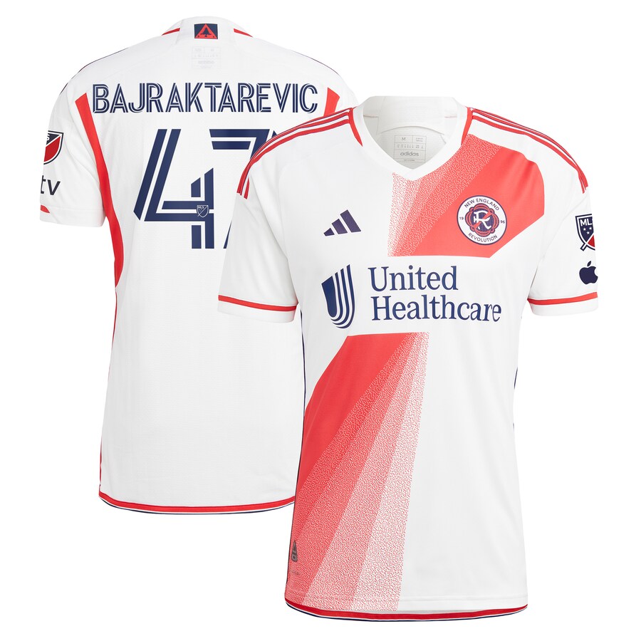 Men's New England Revolution Esmir Bajraktarevic adidas White 2024 Defiance Authentic Player Jersey - Puhuasuan