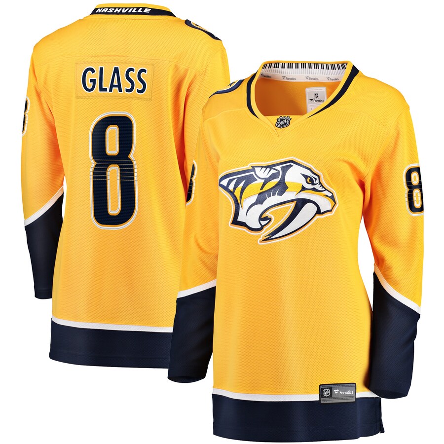 Women's Nashville Predators Cody Glass Fanatics Branded Gold Home Breakaway Player Jersey - Puhuasuan
