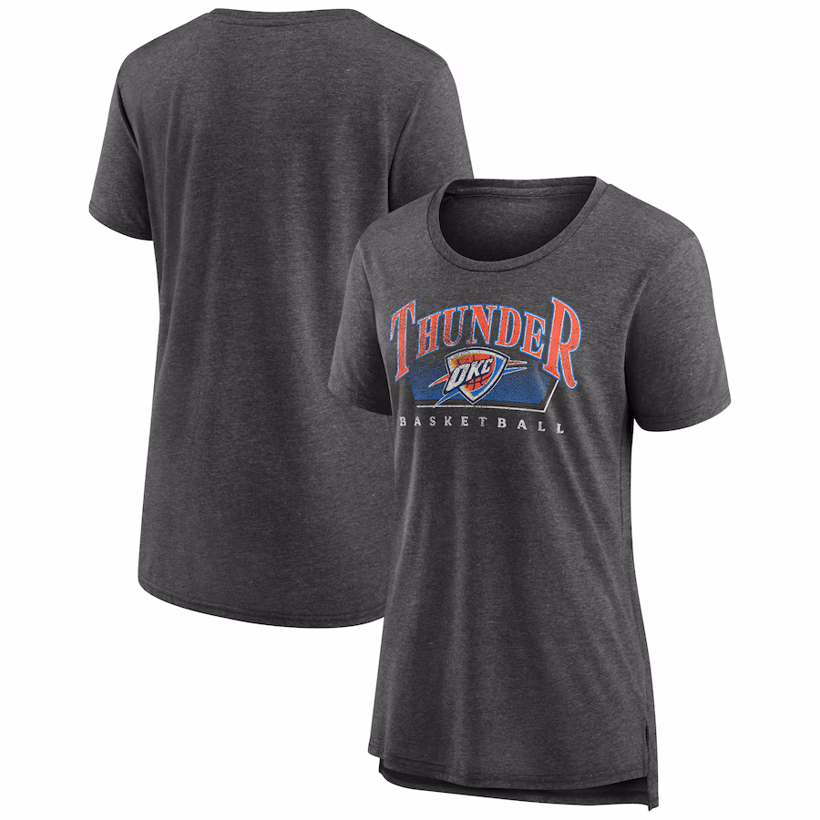 Women's Oklahoma City Thunder Gray Selection Tri-Blend T-Shirt - Puhuasuan