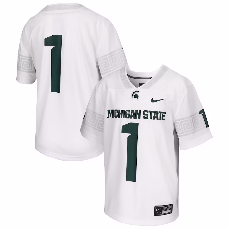 # Michigan State Spartans Nike Youth Football Game Jersey - White - Puhuasuan
