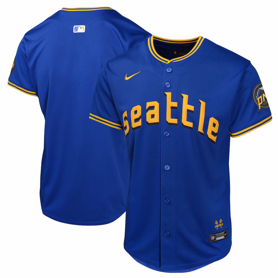 Youth Seattle Mariners  Nike Blue City Connect Limited Jersey - Puhuasuan