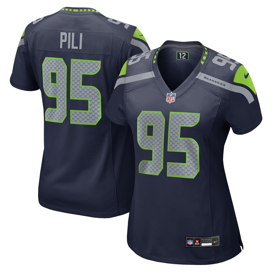 Women's Seattle Seahawks Brandon Pili Nike College Navy Team Game Jersey - Puhuasuan