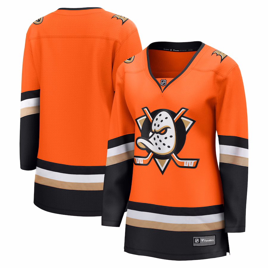 Women's Anaheim Ducks Fanatics Orange Home Breakaway Jersey - Puhuasuan