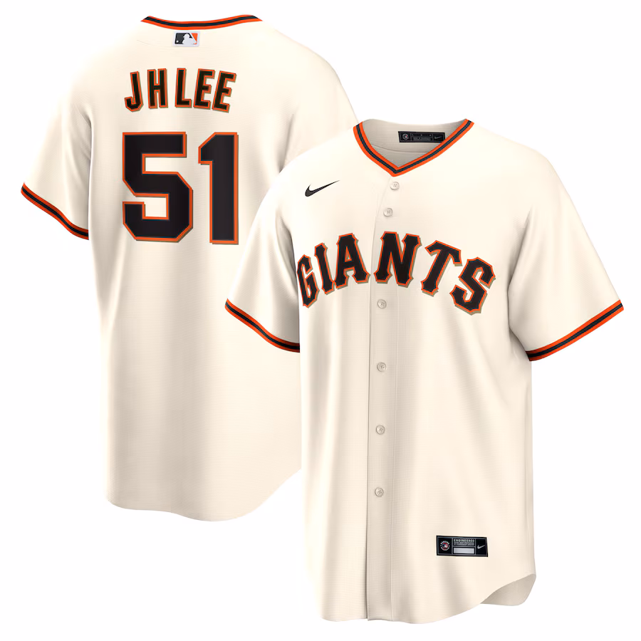 Men's San Francisco Giants Jung Hoo Lee Nike Cream Home Replica Player Jersey - Puhuasuan