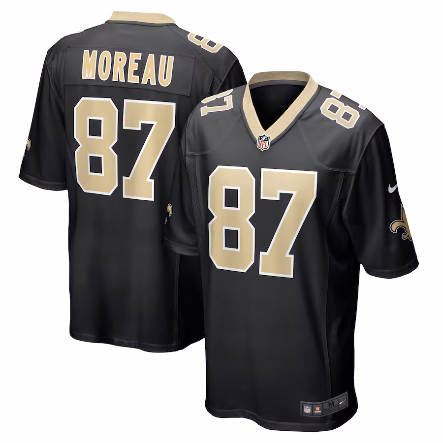 Men's New Orleans Saints Foster Moreau Nike  Black Team Game Jersey - Puhuasuan
