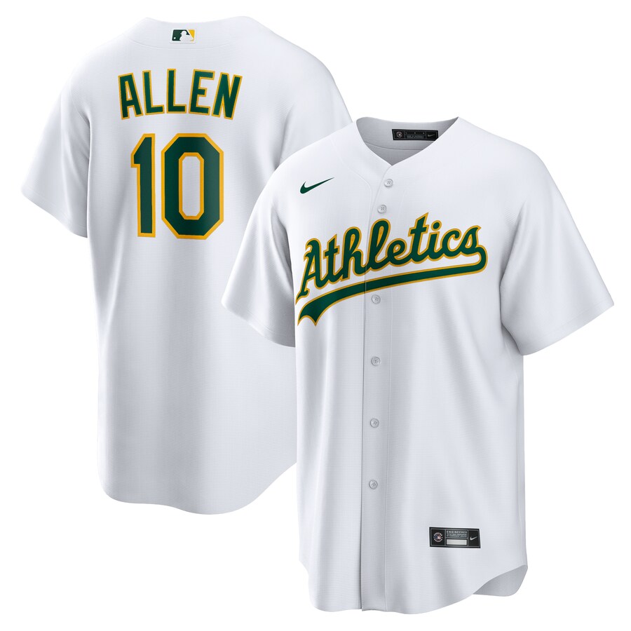 Men's Oakland Athletics Nick Allen Nike White Home Replica Jersey - Puhuasuan