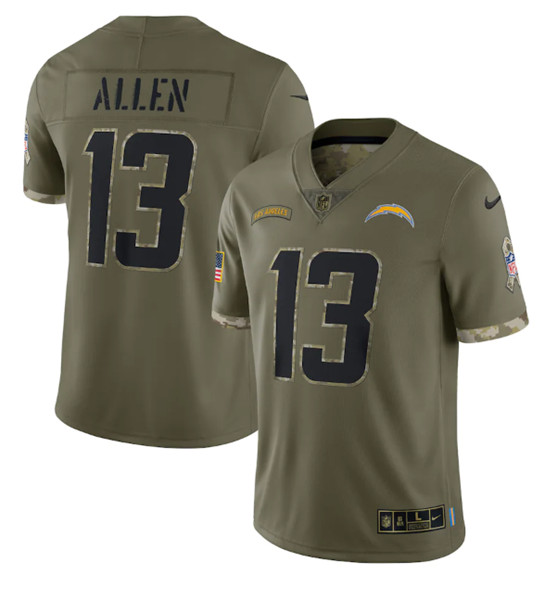 Men's Los Angeles Chargers #13 Keenan Allen 2022 Olive Salute To Service Limited Stitched Jersey - Puhuasuan