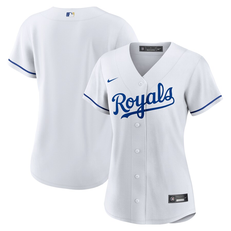 Women's Kansas City Royals Nike White Home Replica Team Jersey - Puhuasuan